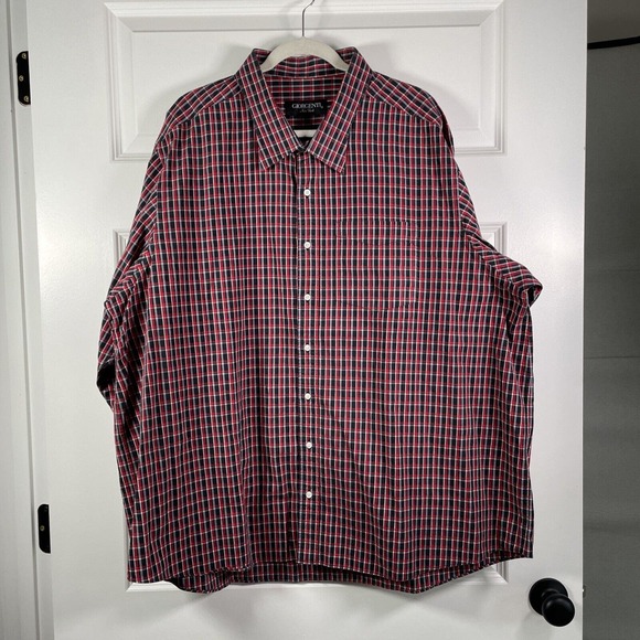 Giorgenti New York Custom Tailored Business Dress Shirt Size 3X 4X Black Red - Picture 3 of 4